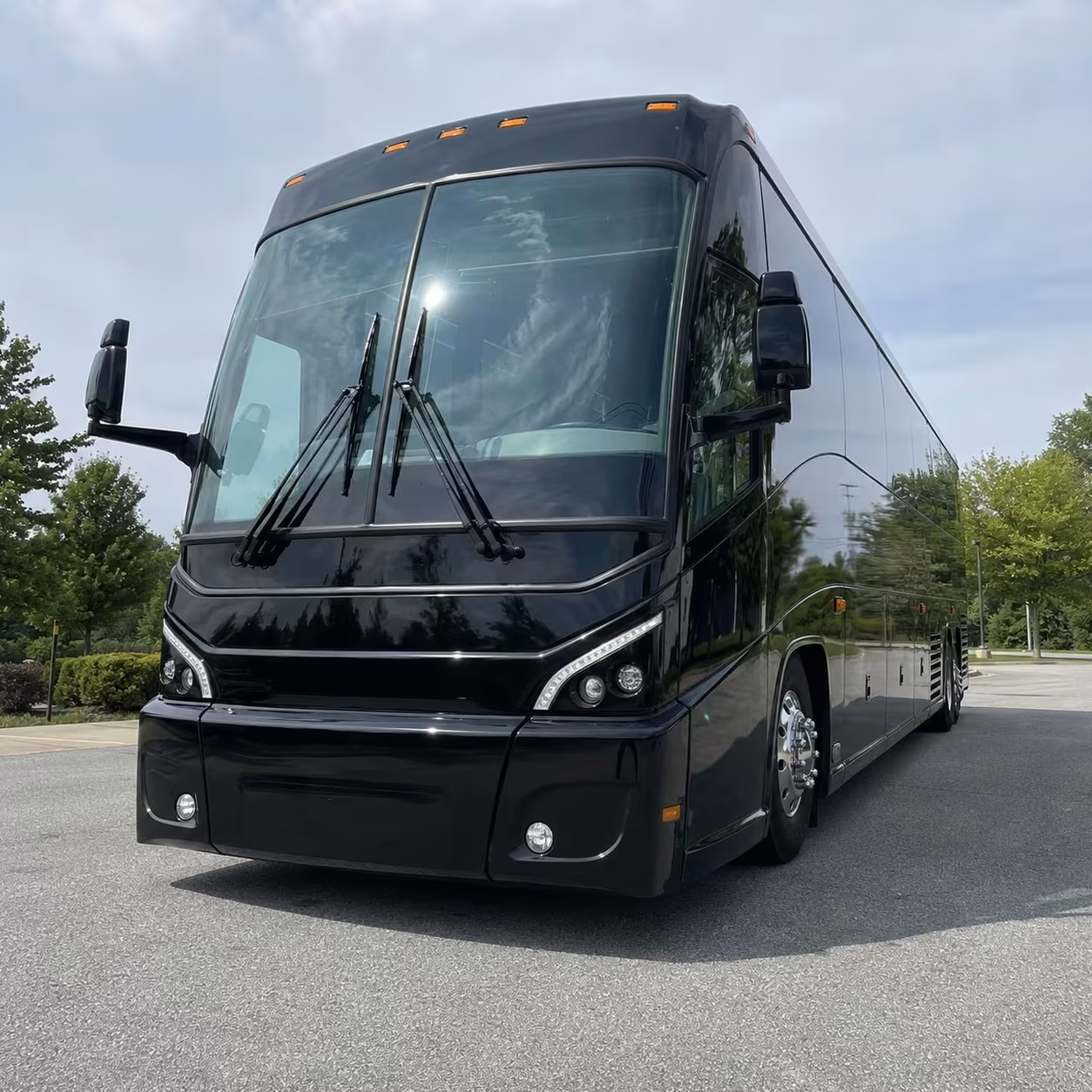 sports team and fan group charter bus rentals in temple
