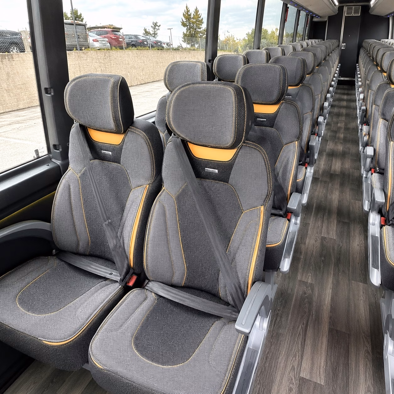 temple charter bus interior