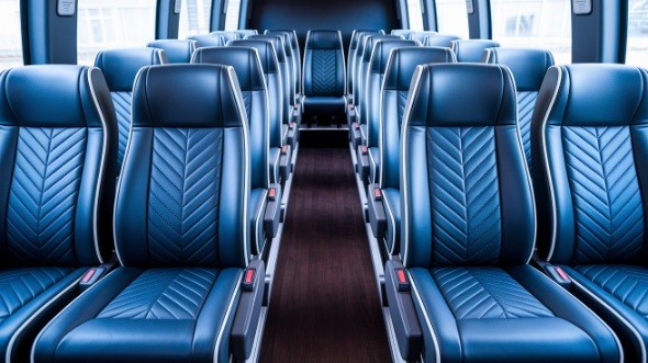 temple 20 passenger minibus inside