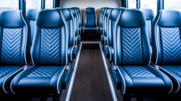 temple 25 passenger minibus inside