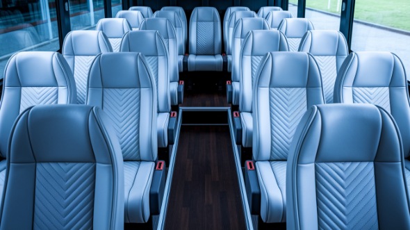 temple 28 passenger minibus inside