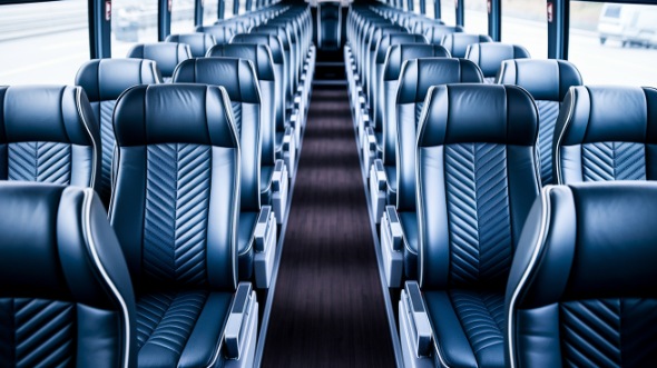 temple 54 passenger charter bus inside