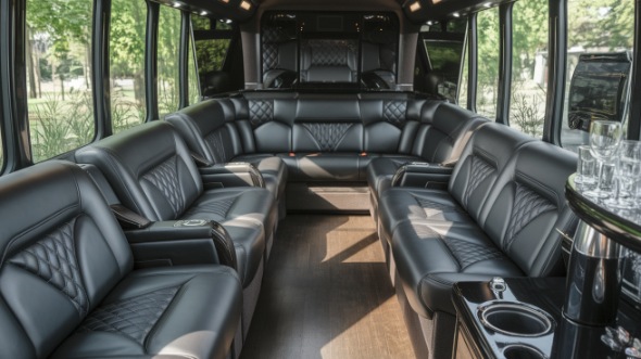 temple party bus rental interior